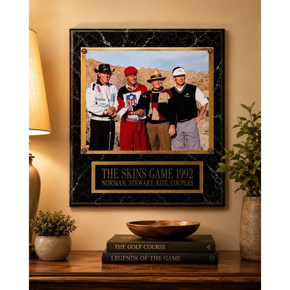 1992 Skins Game Golf Plaque Payne Stewart Greg Norman Fred Couples Tom Kite12x15